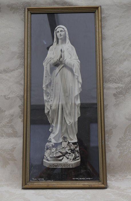 Figuur - Maria van Lourdes - Glas, Papier, Antiek en Kunst, Antiek | Boeken en Manuscripten