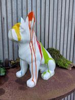 Beeld, French bulldog sitting in color - 41 cm - polyresin, Antiek en Kunst