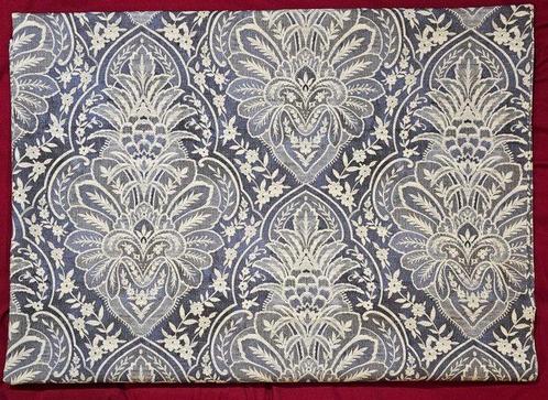 Exclusief Damast stof 100% katoen - 300x280cm - Kleur jeans, Antiek en Kunst, Antiek | Tapijten, Tafelkleden en Textiel
