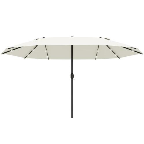 TRUUSK Parasol Ovaal Creme Wit 440 X 260 Cm, Tuin en Terras, Parasols, Verzenden