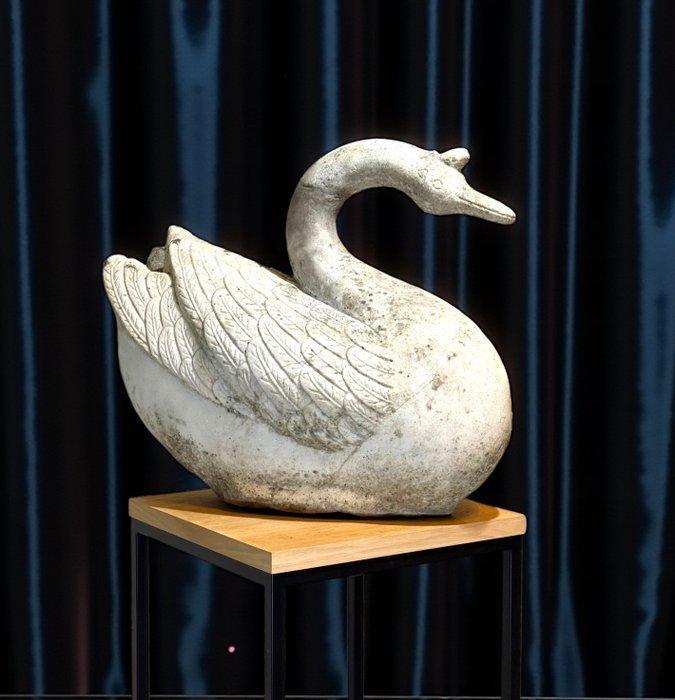 sculptuur, Cigno a grandezza naturale • scolpito a mano •, Antiquités & Art, Antiquités | Meubles | Chaises & Canapés