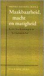 MAAKBAARHEID, MACHT EN MATIGHEID 9789056250539, Gelezen, Geerts, Verzenden
