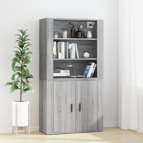 vidaXL Hoge kast bewerkt hout grijs sonoma eikenkleurig, Huis en Inrichting, Kasten | Dressoirs, Nieuw, Verzenden