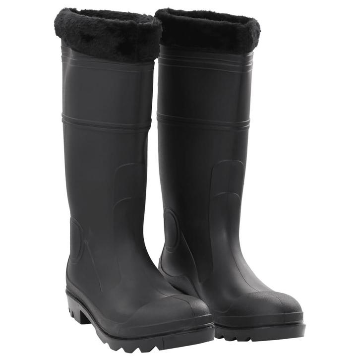 vidaXL Regenlaarzen met verwijderbare sokken maat 44 PVC, Watersport en Boten, Hengelsport | Algemeen, Nieuw, Verzenden