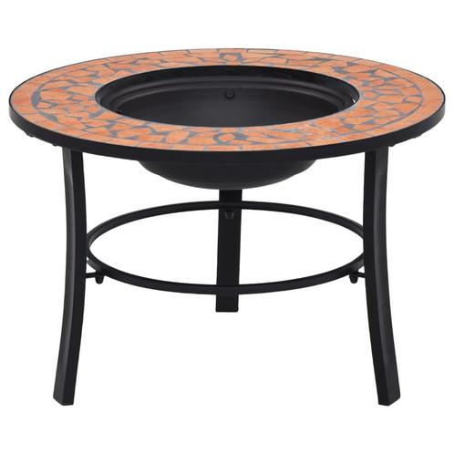 vidaXL Vuurschaal mozaïek 68 cm keramiek terracottakleurig, Huis en Inrichting, Haarden, Nieuw, Verzenden