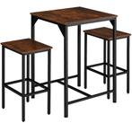 tectake Bartafelset Inverness - Industrieel hout donker, rus, Huis en Inrichting, Verzenden, Nieuw