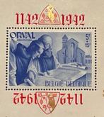 België 1942 - Orval blok met MEERVOUDIGE CURIOSITEIT :, Postzegels en Munten, Gestempeld