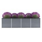 vidaXL Plantenbak verhoogd 320x80x77 cm gegalvaniseerd staal, Verzenden, Nieuw