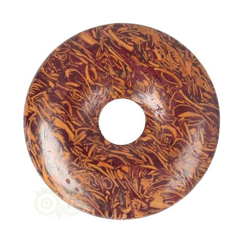 Coquina Jaspis edelstenen donut hanger Nr 4 - Ø4 cm, Handtassen en Accessoires, Edelstenen, Nieuw, Verzenden