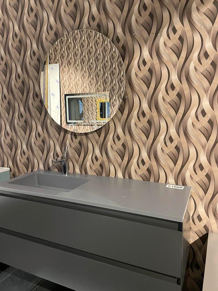 Strak meubel met spiegel, Doe-het-zelf en Bouw, Sanitair, Wastafel, Nieuw, Ophalen