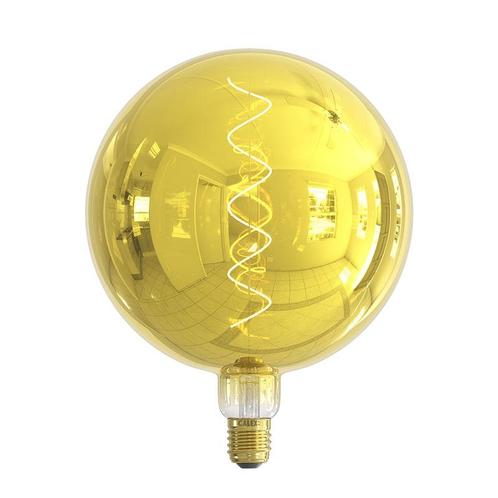 Calex Filament LED Lamp Kalmar XXL Metallic Gold  Ø200 mm E2, Huis en Inrichting, Lampen | Losse lampen, Verzenden