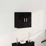 vidaXL Zwarte Eiken Wandkast - 60x30x60 cm, Gemaakt van, Huis en Inrichting, Verzenden, Nieuw