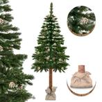 Kunstkerstboom - 180 cm - met houten stam en dennenappels, Diversen, Kerst, Ophalen of Verzenden, Nieuw
