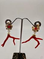 Koraal - Zilver - Oorbellen