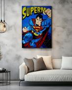 PatriciaSilvArt - SUPERMAN acrylic painting abstract art pop, Antiek en Kunst