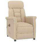 vidaXL Massagestoel Crème 70.5 x 96.5 x 95 cm Stof en metaal, Huis en Inrichting, Stoelen, Verzenden, Nieuw