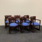 Complete set 6 stuks Cassina 606 Barrel Chair van Frank, Vijf, Zes of meer stoelen, Gebruikt