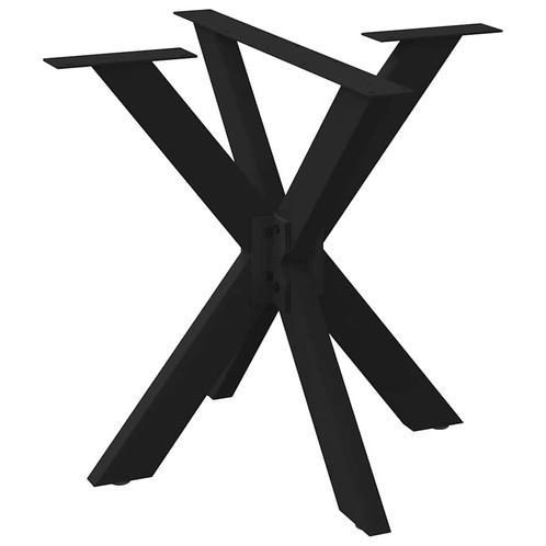 vidaXL Eettafelpoot spider vorm 85x85x(72-73) cm staal zwart, Huis en Inrichting, Tafelonderdelen, Nieuw, Verzenden