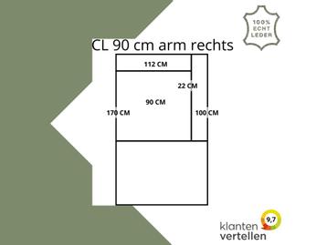 Leren elementenbank Flow - cl 90 arm rechts beschikbaar voor biedingen