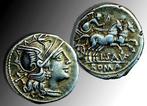 Romeinse Republiek. L. Saufeius, 152 BC. Denarius Rome