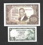 Spanje. - 5 Banknotes - various dates (Zonder minimumprijs), Postzegels en Munten