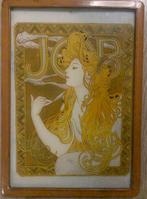 after Mucha Alphonse, Vetrofania - Reclamebord - Glas, Hout