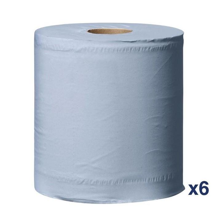 Centrefeed handdoekrollen blauw | 6 stuks | 2 laags | 450, Zakelijke goederen, Horeca | Keukenapparatuur, Nieuw in verpakking