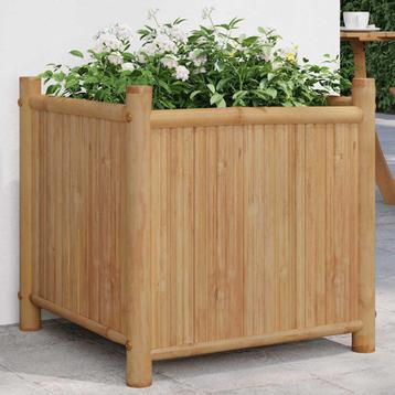 vidaXL Plantenbak 50x50x50 cm bamboe, Verzenden