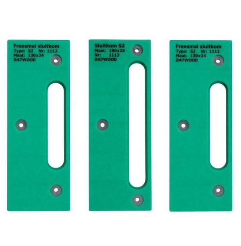 247WOOD Freesmal sluitkom set S2, Doe-het-zelf en Bouw, Hang- en Sluitwerk, Klink of Kruk, Nieuw, Overige materialen