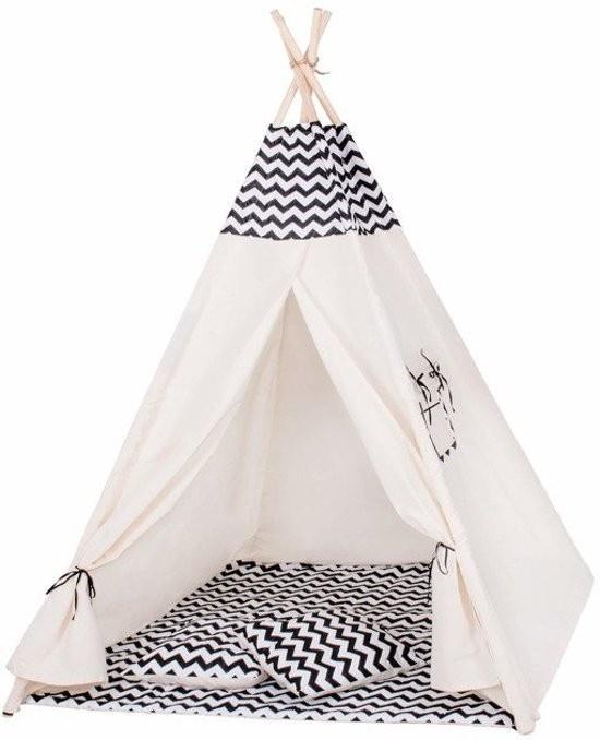 Speeltent Tipitent Zebra Wigwam - 100% katoen, Kinderen en Baby's, Speelgoed | Speeltenten, Nieuw, Ophalen of Verzenden