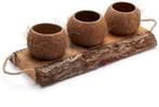 Kokos planter 46x19 cm 3 cups, Nieuw
