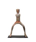 Chinois ancien, empire Han Terre cuite Figurine de cavalier