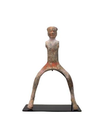 Chinois ancien, empire Han Terre cuite Figurine de cavalier