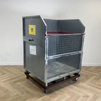 verrijdbare metalen gaascontainer met 3 dichte wanden