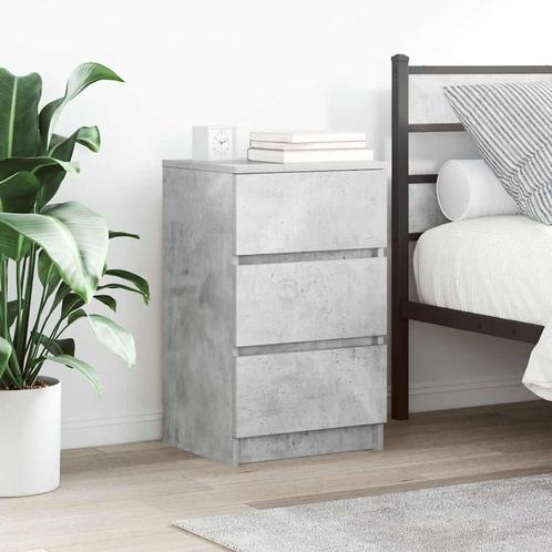 vidaXL Nachtkastjes met 3 lades 2 st 39x35x65 cm betongrijs, Huis en Inrichting, Slaapkamer | Nachtkastjes, Nieuw, Verzenden