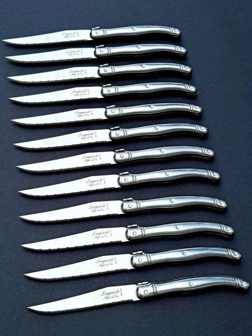 Laguiole - Roestvrij Staal - 12 steak messen - met, Antiek en Kunst, Antiek | Keukengerei