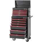 Gereedschapswagenset rood/zwart 10 laden, Doe-het-zelf en Bouw, Gereedschapskisten, Ophalen of Verzenden, Nieuw
