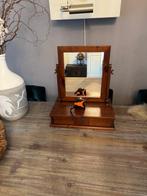 Kaptafel - Fraai houten (kap)meubel met spiegel en la -