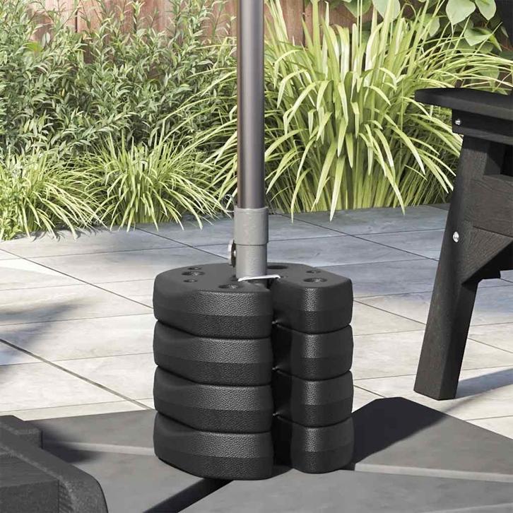 vidaXL Prieelgewichten 4 st 220x50 mm beton zwart, Tuin en Terras, Partytenten, Nieuw, Verzenden