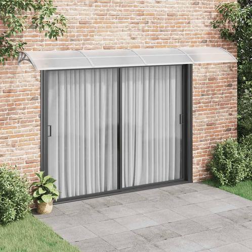 vidaXL Deurluifel 400x100 cm polycarbonaat grijs, Tuin en Terras, Zonneschermen, Nieuw, Verzenden
