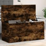 vidaXL Opbergbox 100x42x46 cm bewerkt hout gerookt, Verzenden, Nieuw