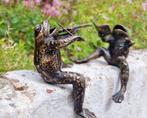 Sculpture, Zingende kikkers - 15 cm - Bronze patiné