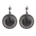 Fako Bijoux® - Oorbellen - Tibetaans Zilver - Opaal - 17mm -, Handtassen en Accessoires, Oorbellen, Verzenden, Nieuw
