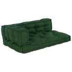 vidaXL Pallet Sofa Kussen 3 pcs Groen Stof, Huis en Inrichting, Verzenden, Nieuw