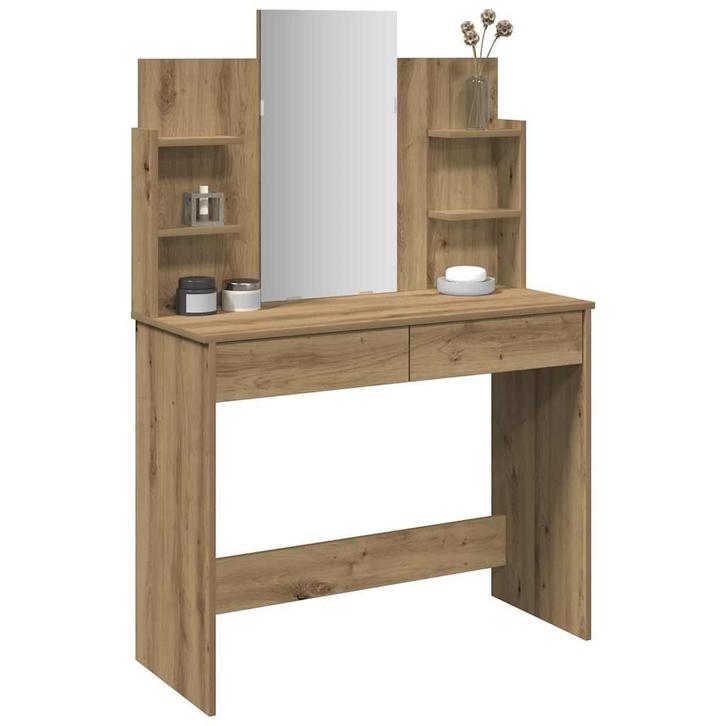 vidaXL Kaptafel met spiegel 96x39x142 cm artisanaal, Huis en Inrichting, Tafels | Kaptafels, Nieuw, Verzenden