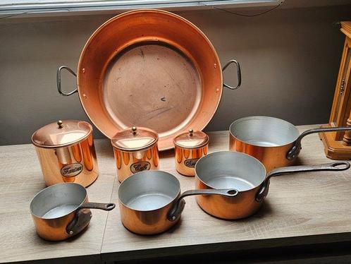 Fabrication Française pots en cuivre confiturier -, Antiek en Kunst, Antiek | Keukengerei