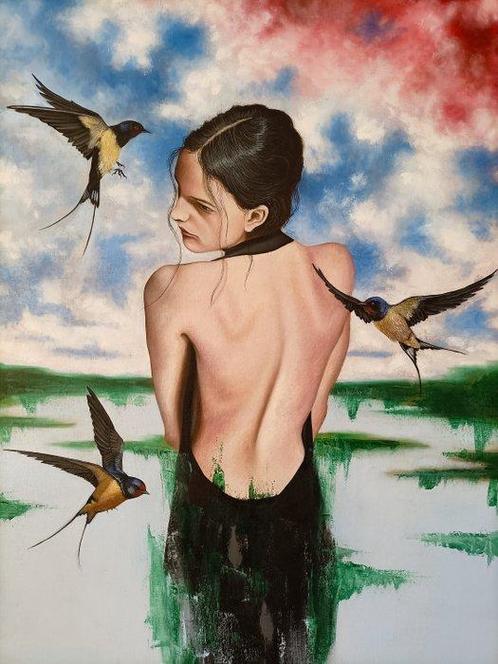 Sassone Giuseppe - Senza titolo, Antiek en Kunst, Kunst | Schilderijen | Modern