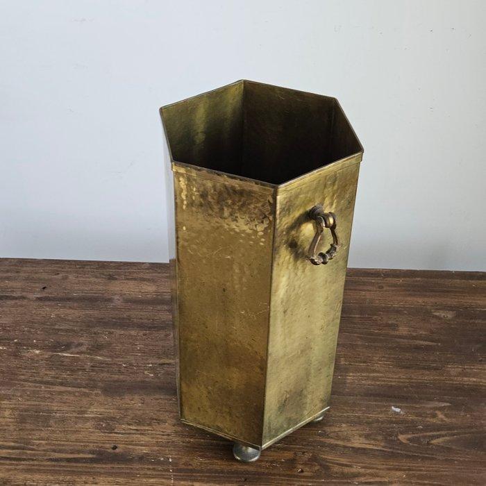 Paraplustandaard/rek - esagonale - Messing - geklopt met, Antiek en Kunst, Curiosa en Brocante