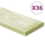 vidaXL Terrasplanken 36 st 4,32 m² 1 m massief grenenhout, Doe-het-zelf en Bouw, Vloerdelen en Plavuizen, Verzenden, Nieuw