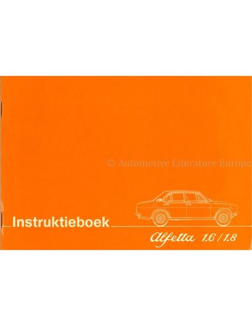1978 ALFA ROMEO ALFETTA 1.6 / 1.8 INSTRUCTIEBOEKJE NEDERLA.., Auto diversen, Handleidingen en Instructieboekjes, Ophalen of Verzenden